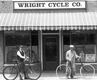 Wright Cycle Co. bicycle shop, Dayton, Ohio — where the Wright Brothers worked before solving flight